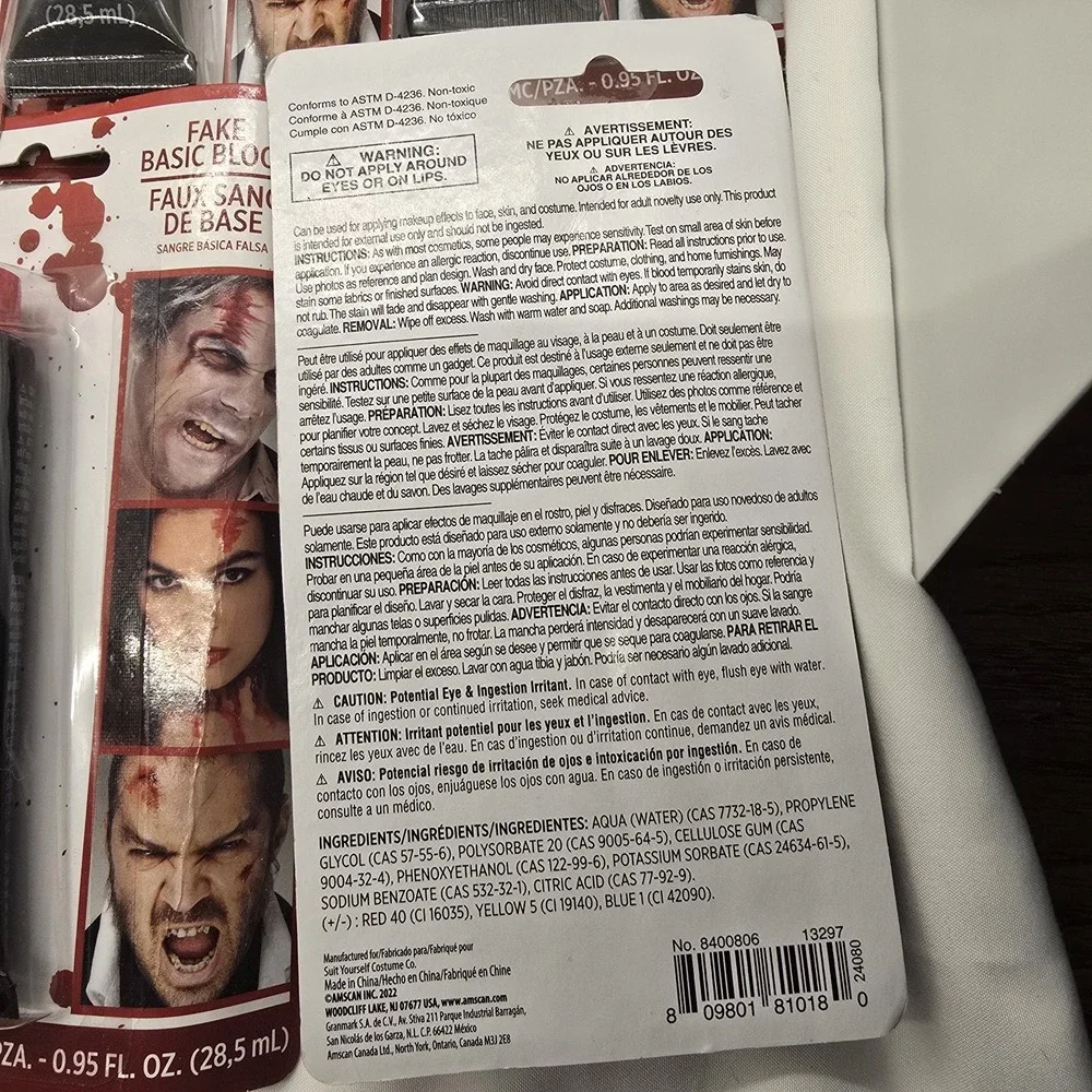 Theatrical Blood, Lipstick And Latex Lot Halloween Prop Make Up Fake Blood